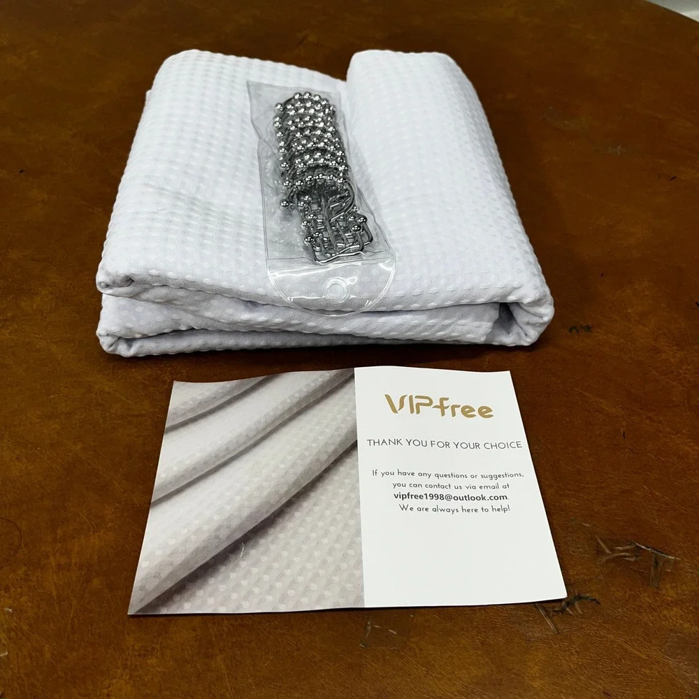 Vipfree 3 in 1 Shower Curtain Set White 72